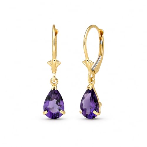 Boucles d'oreilles améthyste or jaune 14 carats : finis les bijoux ternes