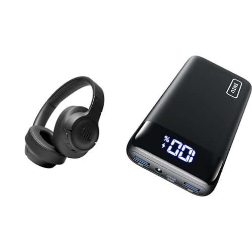 JBL Tune 760NC Wired and Wireless Over-Ear Headphones with Built-In Microphone, Active Noise Cancelling and Hands-Free Controls, in Black & INIU Power Bank, 20000mAh Fast Charging Portable Charger JBL Tune 760NC Wired and Wireless Over-Ear Headphones with Built-In Microphone, Active Noise Cancelling and Hands-Free Controls, in Black & INIU Power Bank, 20000mAh Fast Charging Portable Charger