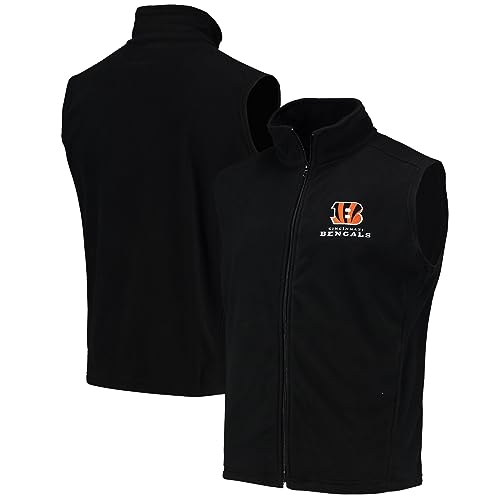 Image of dunbrooke Men's Black Minnesota Vikings Houston Fleece Full-Zip Vest