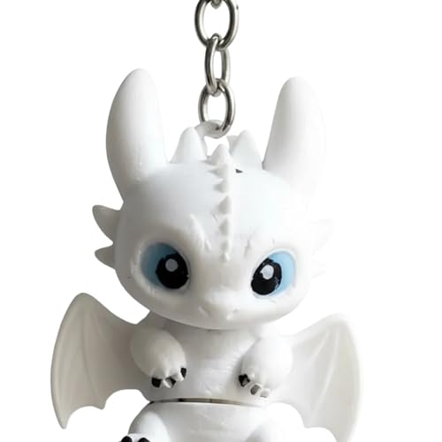 Chaveiro Articulado Banguela Fúria Da Noite, Fúria da Luz Flexível Com Argola (Branco Fúria da Luz)