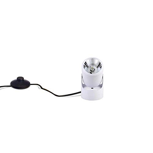 5 Wattage LED Accent Uplight with 5.9ft Plug-in Foot Control On Off Switch，Handheld Sized Portable Spot Light,White