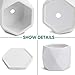 Greenaholics Ceramic Plant Pots - 5 Inch White Small Flower Planters Indoor with Drainage Hole and Saucers for Succulents and Medium Aloe, Diamond Pot Set of 2