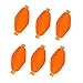 GRABAGECAN 6Pcs Fluorescent Orange/Yellow Fly Fishing Tube Float Foam Indicators Yellow/Orange High Visibility