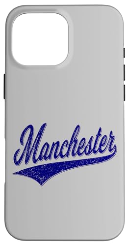 MANCHESTER CITY ENGLAND VARSITY SCRIPT CLASSIC SPORT �W���[�W �X�}�z�P�[�X iPhone 16 Pro Max �p
