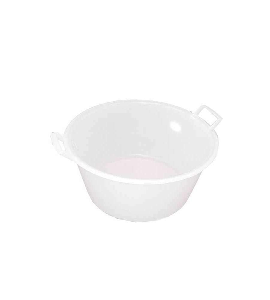 Stefanplast Round Polythene Bowl, White, 40 cm, Polyethylene