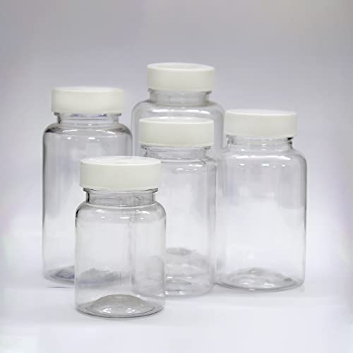Image of Patco - 100ml PET Empty Transparent Bottle - For Ayurvedic Powder Storage, Capsules & Tablets Store Bottle /Air Tight Container (Pack of 100)