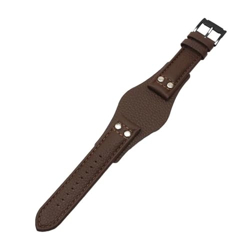 Bracelet en cuir véritable 22mm pour Fossil CH2564 | Style vintage à rivets
