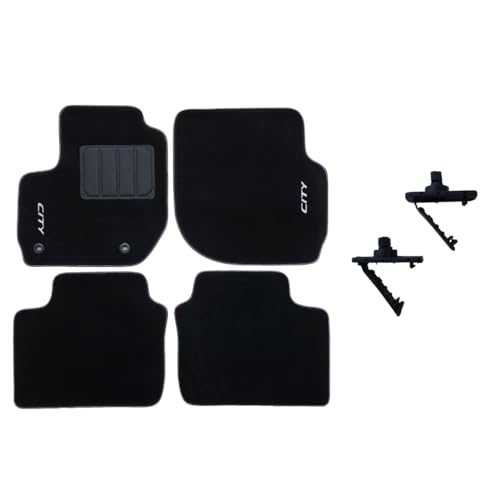 Tapete City Honda Carpete 5mm 2015 Até 2021 + Presilha Fixação