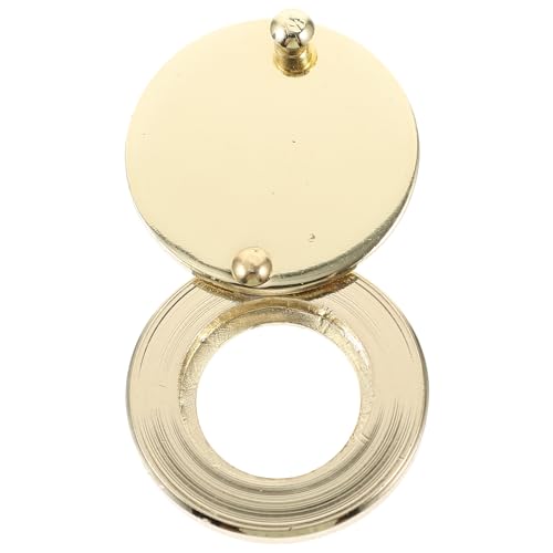 IMIKEYA Protector de Mirilla de Puerta Metálico Dorado 16 Mm, Cubierta de Privacidad para Mirilla, Dispositivo de Seguridad para Puertas, Fácil Instalación, Adecuado para Apartamentos