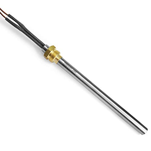 FIREHOFF - Resistencia para estufa de pellets, 280 W, 140/150 mm, diámetro 9,9 mm, rosca 3/8, con...