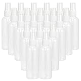 KOHAND 20 PCS 100 ML Clear Plastic Spray Bottles, Travel Size Refillable Spray Bottles With Caps, Empty Fine Mist Spray Bottles Refillable Containers for Liquid, Toner, Perfume, Essential Oil
