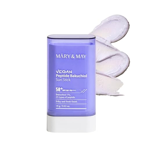 Mary&May Stick solaire végétalien au peptide Bakuchiol SPF50+ PA++++ 18g