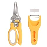 Poultry Shears Heavy Duty Kitchen Scissors for Food, Sharp Chicken Shears Stainless Steel Meat Scissors Cutter for Cooking, Comfort Handle, with Protective Cover Built-in Vegetables Peeler