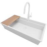 PRIMAGRAN Lavandino sottotop al Mobile 90cm + Rubinetto, 86x47cm