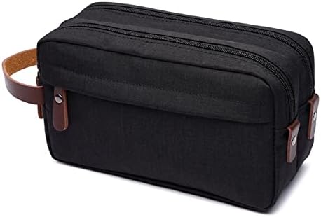 Men's Toiletry Bag Travel Organizer Bag Large Case, black / black