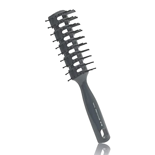 Brosse à cheveux céramique VESS VP-80 : brosse ronde 9 rangs démêlante et coiffante