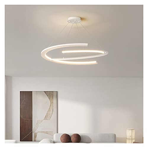 Lámpara minimalista blanca D80cm para cenas elegantes en el comedor