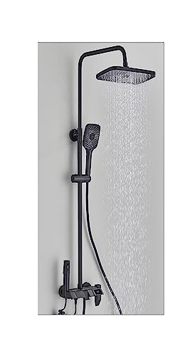 Robinet pluvieux blanc et colonne de douche moderne pour la maison