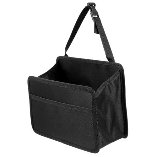 Healifty Organizador Coche Plegable de Oxford Negro Colgante para Asiento Trasero con Función Cubo Basura Portátil y Almacenamiento Fácil Resistente y Fácil Limpieza para Orden el Vehículo