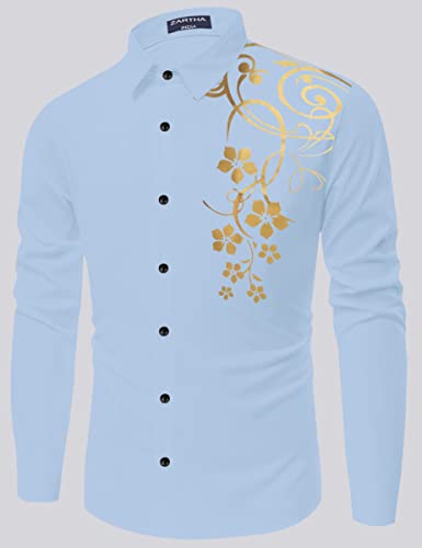 Image of Combo of Men Cotton Polyester Blend Regular Fit Striped Full Sleeve Casual Shirt Pack of 2