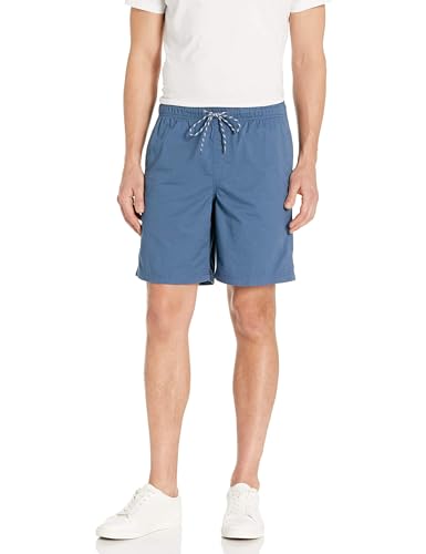Image of Amazon Essentials Men's 8 inch Inseam Relaxed-Fit Cotton Drawstring Pull-On Walk Shorts, Summer-Weight