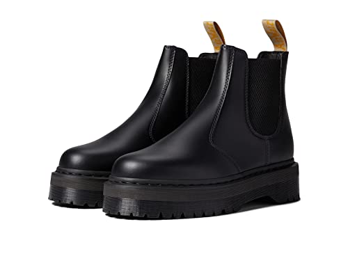 Dr. Martens Unisex Vegan 2976 Quad Chelsea Boots, Black, 12 US Women / 11 US Men