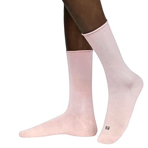 K. Bell Women's Modal Roll Top Socks, 6 pairs, Assorted Solid Colors, Fits Shoe Sizes 5.5-103