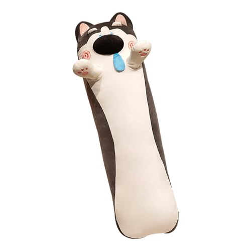 almohada corporal para niños, almohada corporal de peluche | Almohadas largas de felpa de dibujos animados de 33,46 pulgadas,Animal de peluche agradable para la piel, almohada corporal y transpi