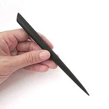 Wooden Hair Sticks Pair - Black with oval setting for cabochon, wood hair stick or knit shawl stick pin, lightweight hair accessory blank