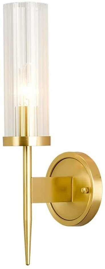 Aplique de pared interior de cobre con cristal E27 para iluminar con estilo