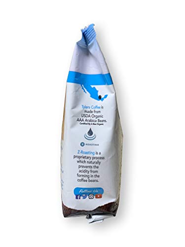 Tyler’s Ground Coffee - 100% Arabica Full Flavor - Whole Bean and Caffeinated - 12 oz