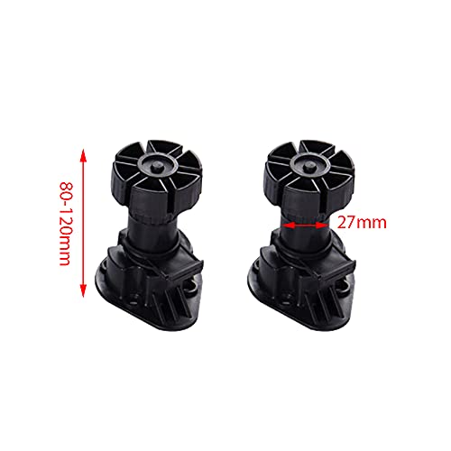 6 Pcs Cabinet Foot Plastic Height Furniture Cupboard Leg Adjustable Feet for Kitchen Bathroom Cabinet 80-120mm