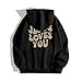 Christian Graphic Hoodies Fall Fashion 2025 Preppy Letter Print Long Sleeve Pullover Sweatshirt with Pocket Teen Girls