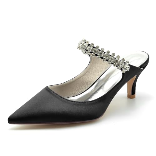 Sandales de mariée d'été FGRID en Satin et Découpes Strass Prestige