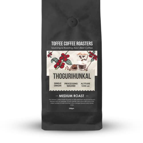 Image of Thogarihunkal Estate Coffee | Toffee Coffee Roasters | Single Origin Coffee | 100% Arabica | Medium Roast | Grounded Coffee Notes: Citrus and Orange Blossom (Decoction Coffee Maker, 500)