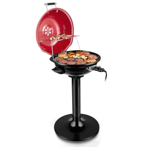 Electric Grill, Techwood Outdoor Electric BBQ Grill, 1600W Portable Removable ...