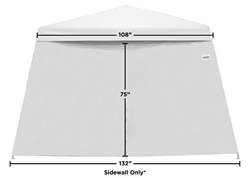 Caravan Canopy 11207812014 Set for 81 sq.ft. V-Series Slant Leg 12x12 Canopy Sidewall, White