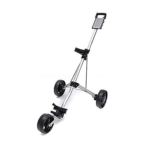 Golftrolley Golfduwkarren Golfkar met 3 wielen, lichtgewicht opvouwbare golfkar, met verstelbare duwbeugel, voetrem… - Afbeelding 8