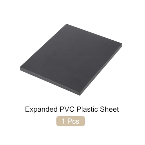 Image of Expanded PVC Plastic Sheet 0.6 inch Thick, 5 inchx7 inch Lightweight Rigid Foam Sheet, [for Crafts Signage Displays Digital Screen Printing] - Black / 1 Pcs