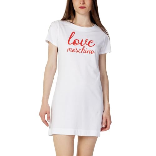 Robe Manches Courtes Love Moschino Femme fluide pour camoufler les complexes