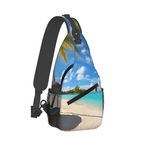 Bolso Sling Unisex Negro para Viajes y Senderismo miniatura 7