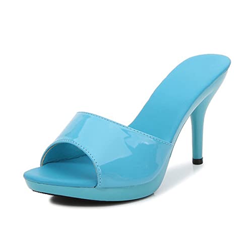 Pantoufles à talons hauts pour femme à bout ouvert et sangle chic