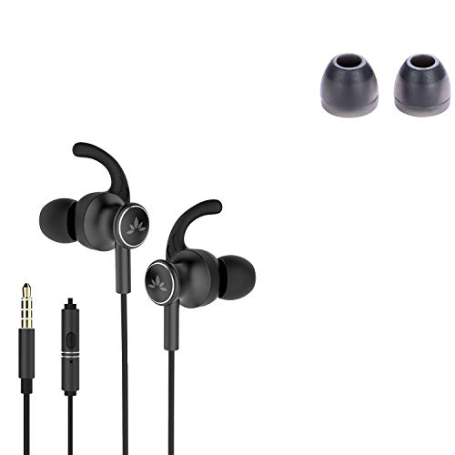 Avantree ME12 & XS Ear Tips, Bundle - Wired Sports Earphones with Mic, Sweatproof, in-Ear Headphones for Cell Phone, TV, PC, Laptop, Durable Metal Housing & Includes XS Ear Tips for Smaller Ears