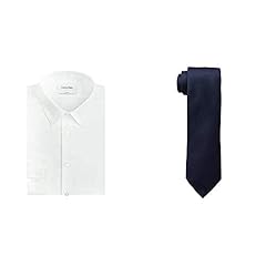 White/Navy Shirt Regular Tie Combo