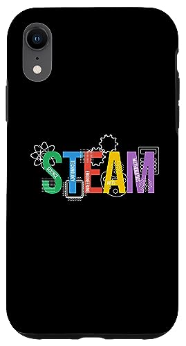 Steam�v���O�����̐搶�Ɛ��k�̂��߂̃J���t���ȃX�`�[�����^�[�B �X�}�z�P�[�X iPhone XR �p