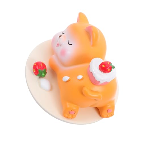 Figurine de chat miniature en résine pour décoration intérieure et tableau de bord