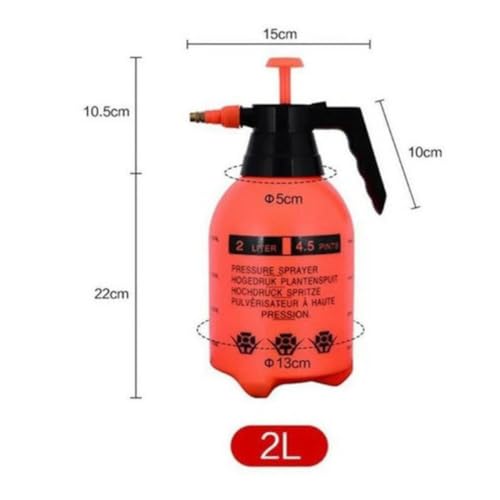 Pulverizador Jardim Borrifador Manual 2 Litros De Pressão Com Trava De Gatilho Portatil Para Jardina