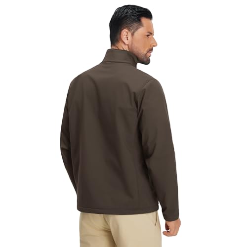 M MAELREG Men's Lightweight Softshell Jacket Fleece Lined Water Resistant Golf Windbreaker Winter Outdoor Hiking Warm Jacket - Image 3