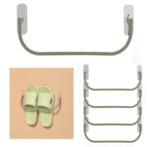 Eruceky 5 Pezzi Scarpiera Muro Porta Scarpe Appesa Set, Scarpiera Muro Porta Scarpe Appesa, Scarpiera Appeso, Portascarpe a Muro Pieghevole, Portascarpe a Muro Appeso(Grigio)