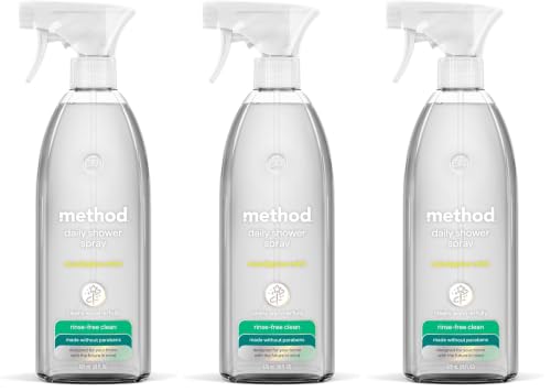 Method Daily Shower Spray Cleaner, Eucalyptus Mint, 28oz, 3 bottles
